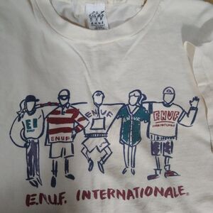 Vintage E.N.U.F. Internationale Figures People Graphic T-Shirt